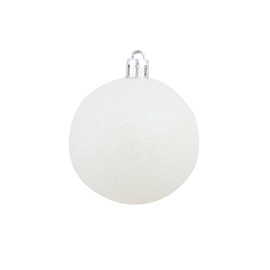 Set Palline di Natale 100 pz 3/4/6 cm Bianco/Grigio | homemem39