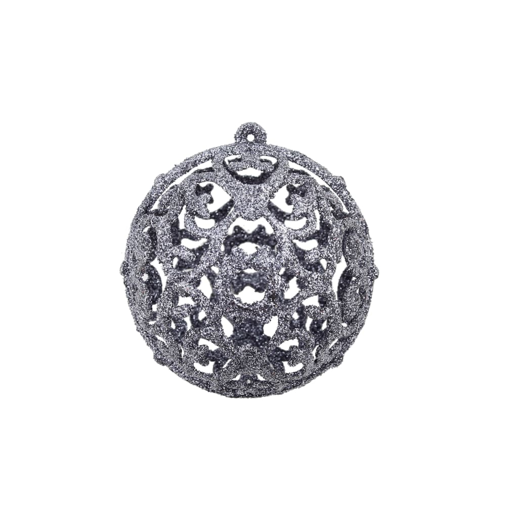 Set Palline di Natale 100 pz 3/4/6 cm Bianco/Grigio | homemem39