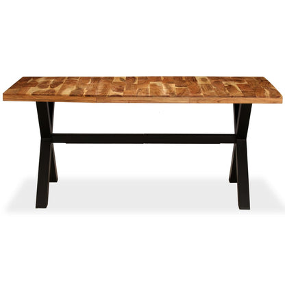 Tavolo da Pranzo Legno Massello di Acacia e Mango 180x90x76 cm