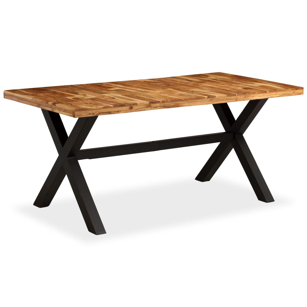 Tavolo da Pranzo Legno Massello di Acacia e Mango 180x90x76 cm