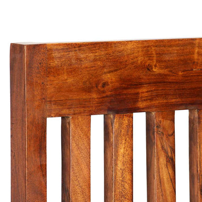 Sedie da Pranzo 2 pz in Legno Massello con Finitura Ambra