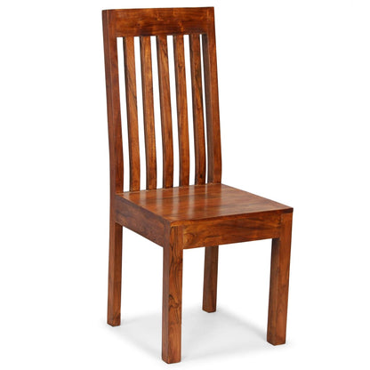 2 pcs Dining Chairs in Solid Wood with Honey Finish