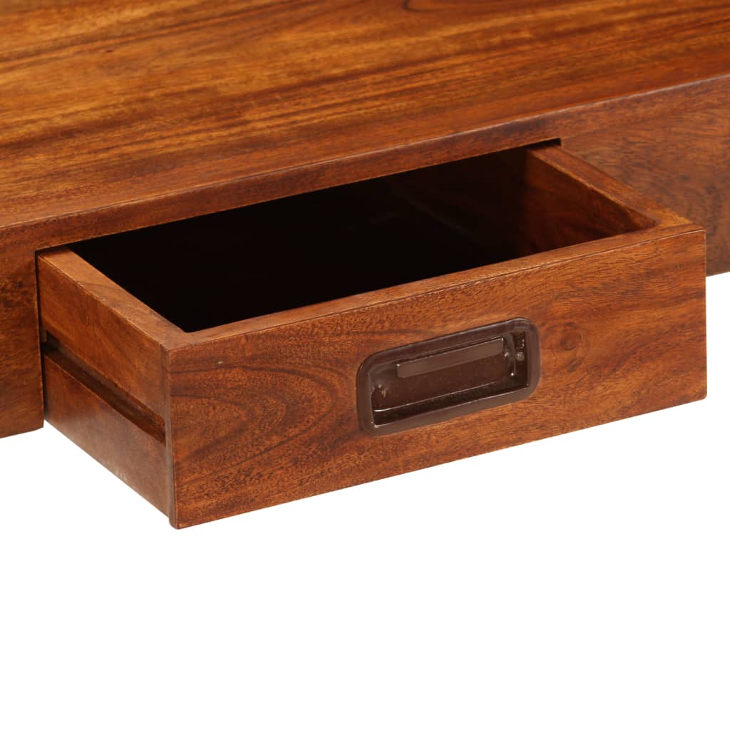 Libreria in Legno Acacia con Finitura Ambra 60x30x160 cm - homemem39