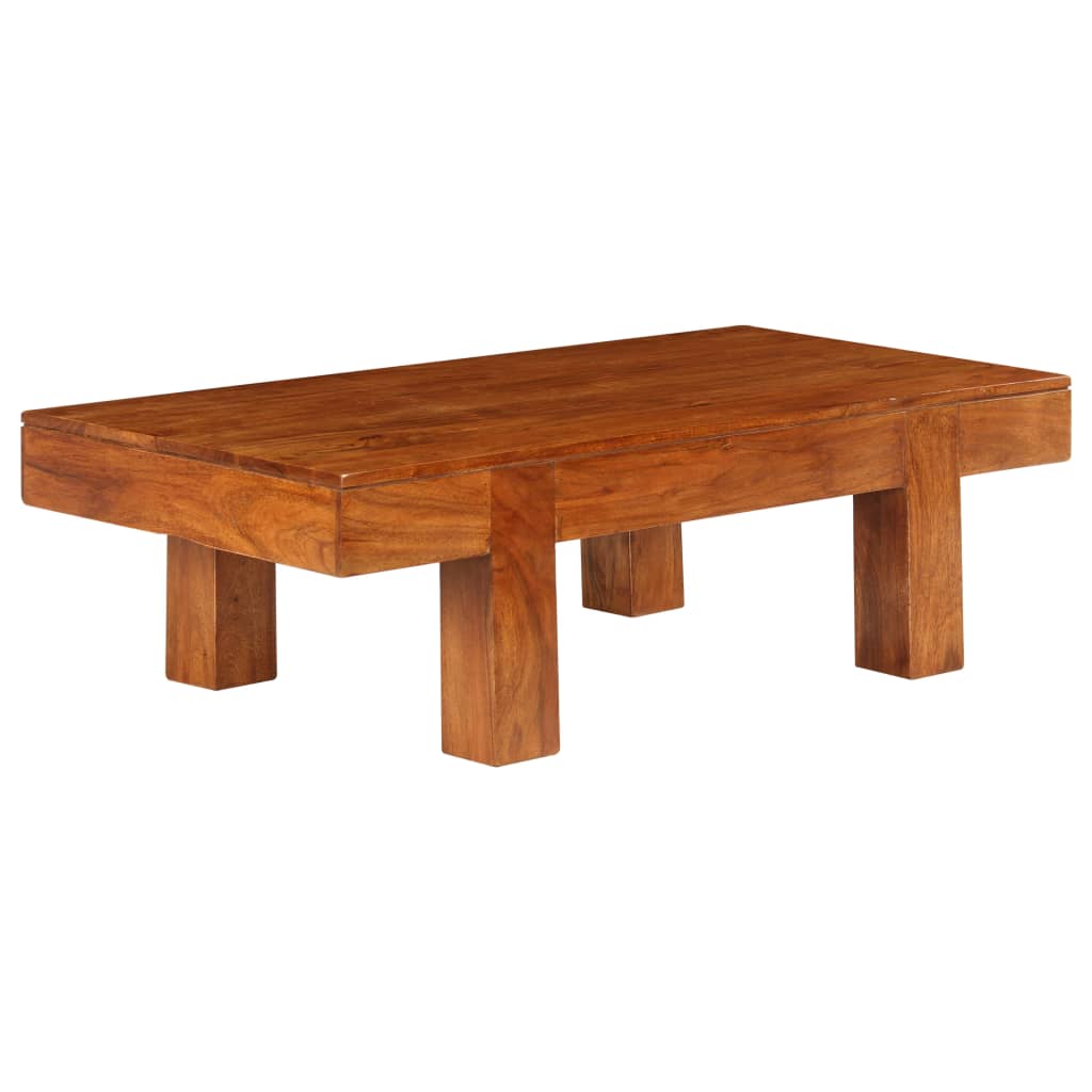 Tavolino da Salotto in Legno Acacia Finitura Ambra 110x55x35 cm | homemem39