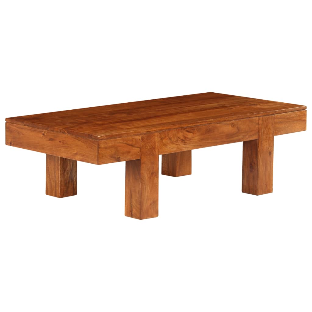 Tavolino da Salotto in Legno Acacia Finitura Ambra 110x55x35 cm | homemem39