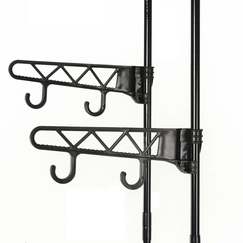 Steel and non-woven coat hanger 55x28.5x175cm black