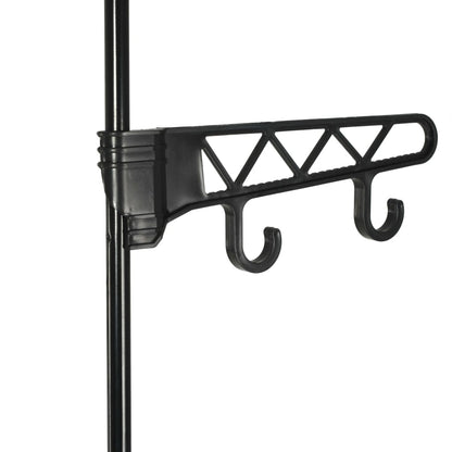 Steel and non-woven coat hanger 55x28.5x175cm black