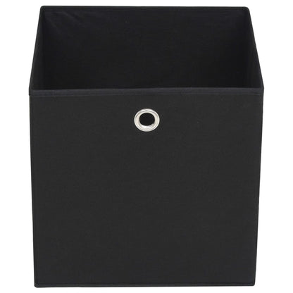 Contenitori 4 pz in Tessuto non Tessuto 32x32x32 cm Nero - homemem39