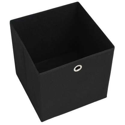 Contenitori 4 pz in Tessuto non Tessuto 32x32x32 cm Nero - homemem39