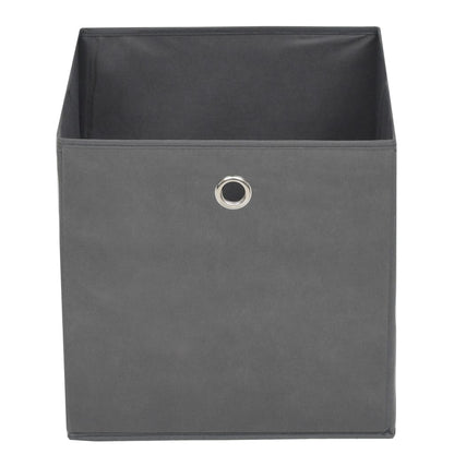 Contenitori 4 pz in Tessuto non Tessuto 32x32x32 cm Grigio - homemem39