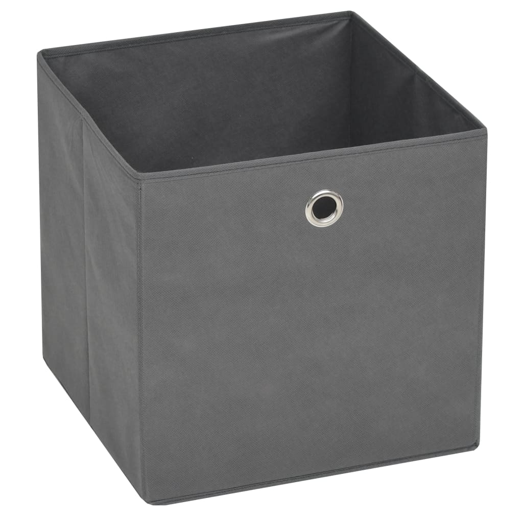 Contenitori 4 pz in Tessuto non Tessuto 32x32x32 cm Grigio - homemem39