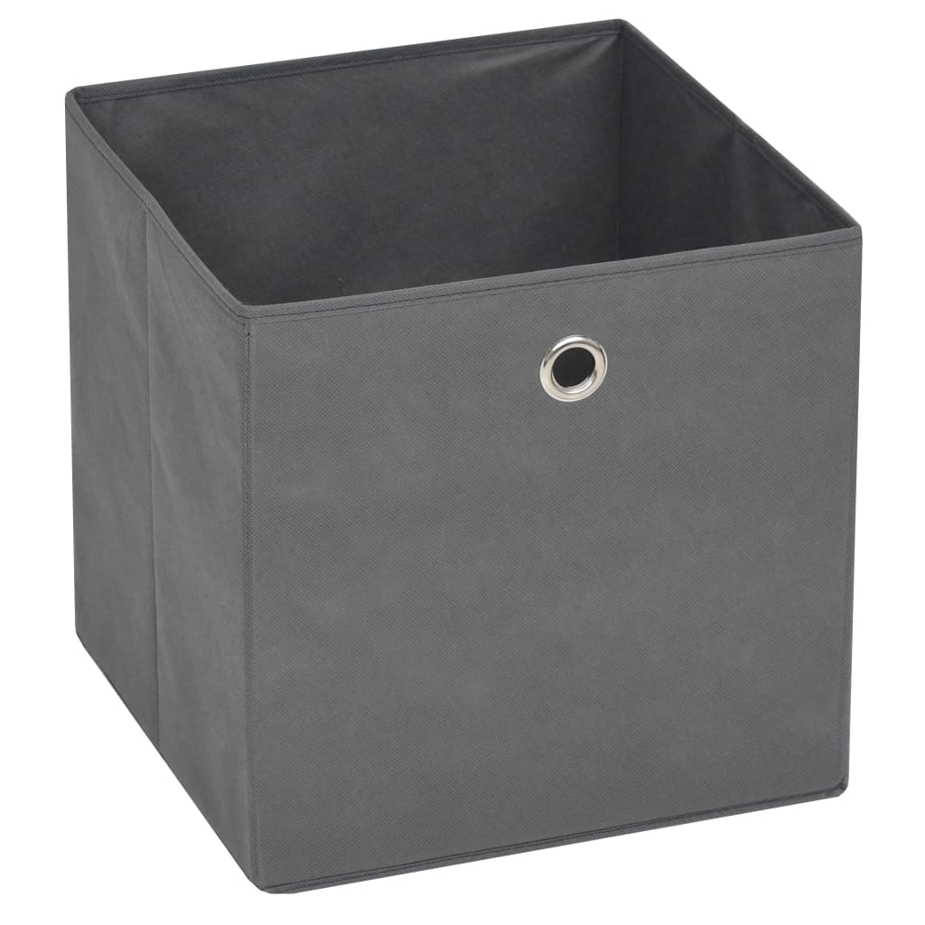 Contenitori 10 pz in Tessuto non Tessuto 32x32x32 cm Grigio