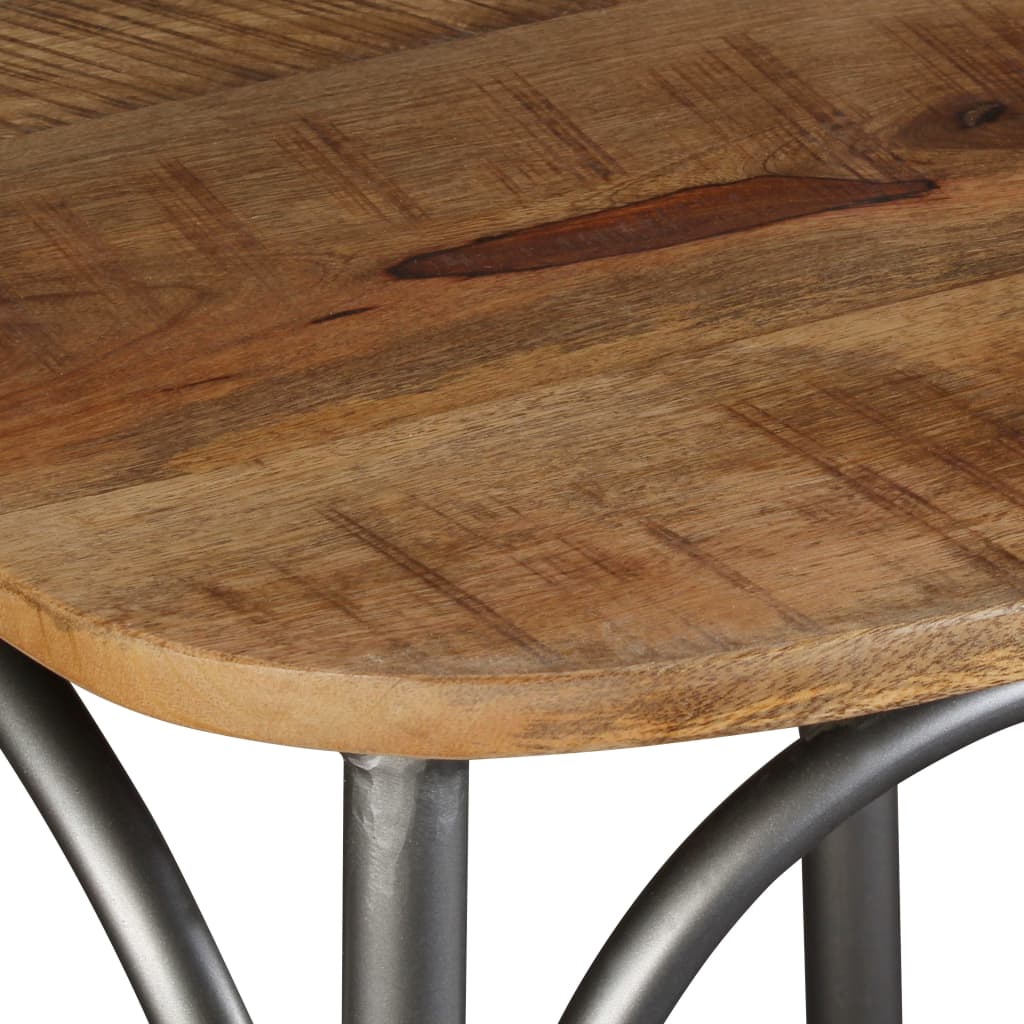 Sedie da Pranzo 6 pz Legno Massello di Mango Schienale Acciaio | homemem39