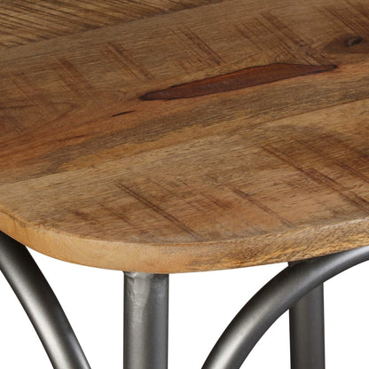 Sedie da Pranzo 6 pz Legno Massello di Mango Schienale Acciaio | homemem39