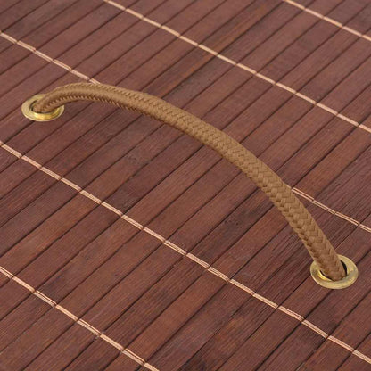 Cesto Portabiancheria in Bambù Ovale Marrone - homemem39