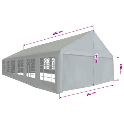 Tessuto per tenda senza struttura Grigio 12 x 6 m PE | homemem39