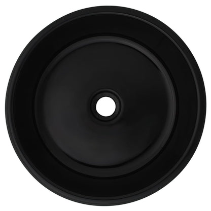 Lavandino Tondo in Ceramica Nero 42x12 cm | homemem39