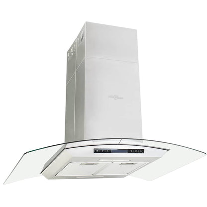 Cappa a Isola 90cm con Display LCD e Sensore Touch 756 m³/h LED