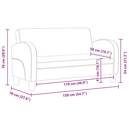 Divano a 2 Posti in Camoscio Artificiale Marrone - homemem39