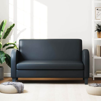 Divano a 2 Posti in Pelle Artificiale Nero | homemem39