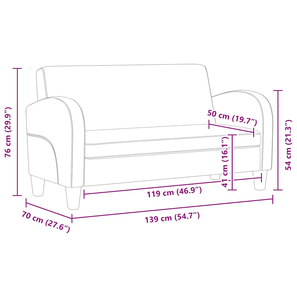 Divano a 2 Posti in Pelle Artificiale Nero - homemem39