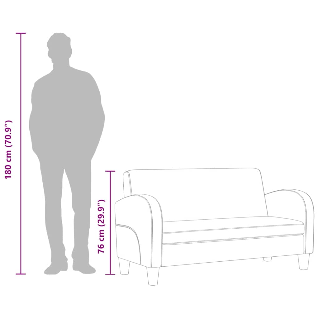 Divano a 2 Posti in Pelle Artificiale Nero - homemem39