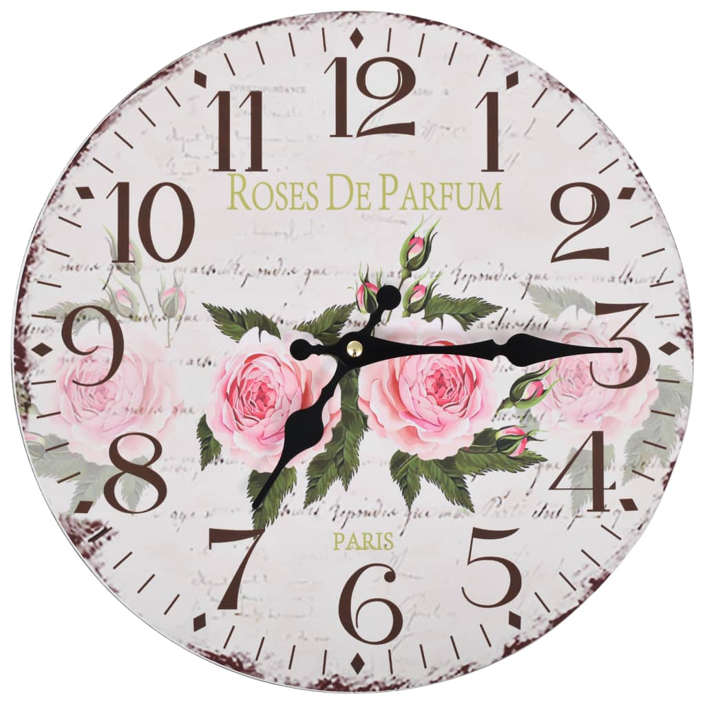 Orologio da Parete Vintage Fiore 30 cm - homemem39