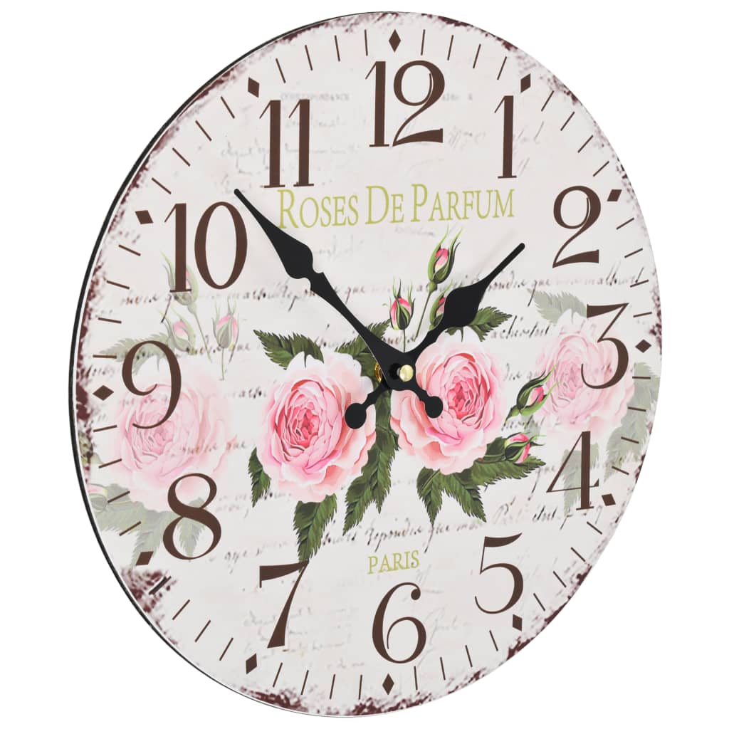 Orologio da Parete Vintage Fiore 30 cm - homemem39