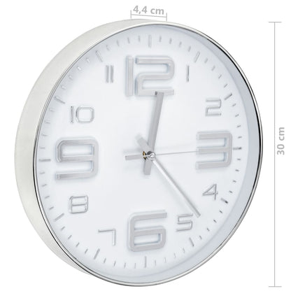 Orologio da Parete 30 cm Argento - homemem39