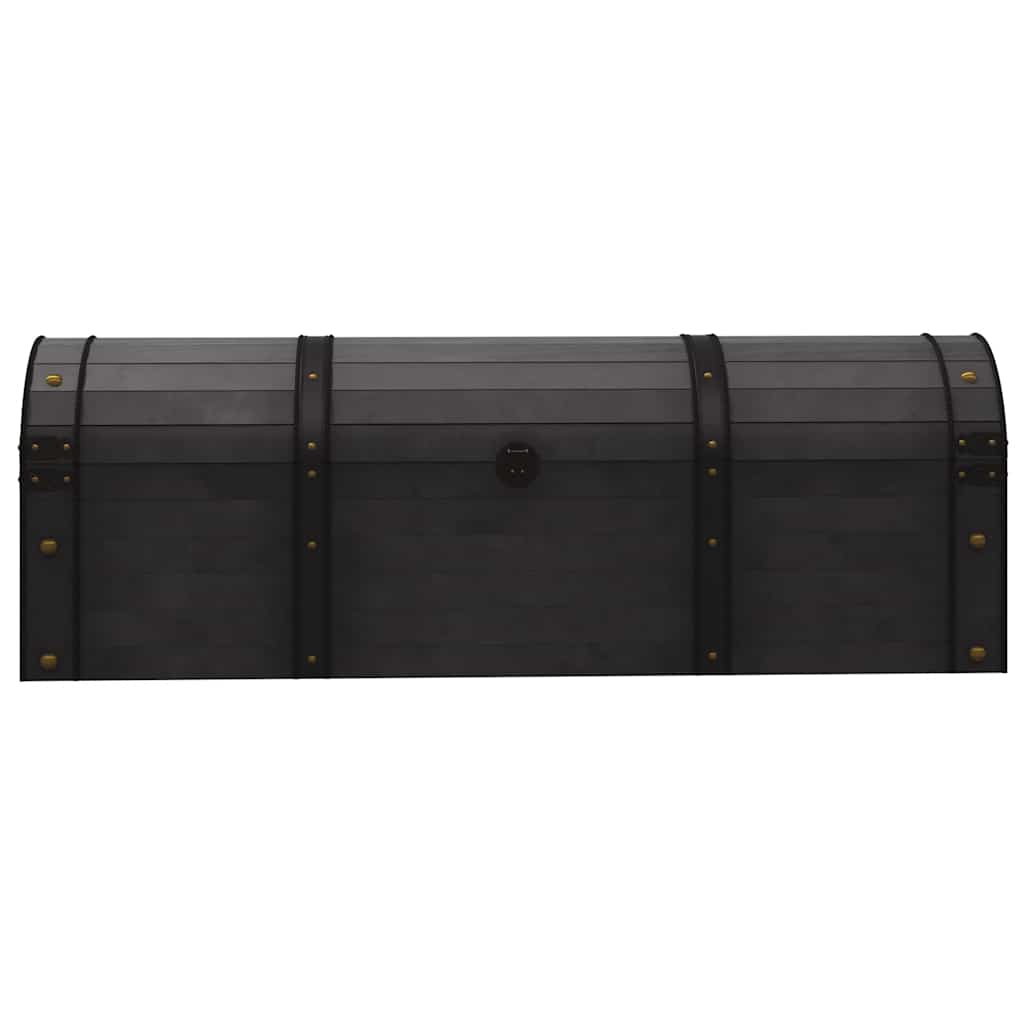 Baule in Legno Massello Stile Vintage 120x30x40 cm