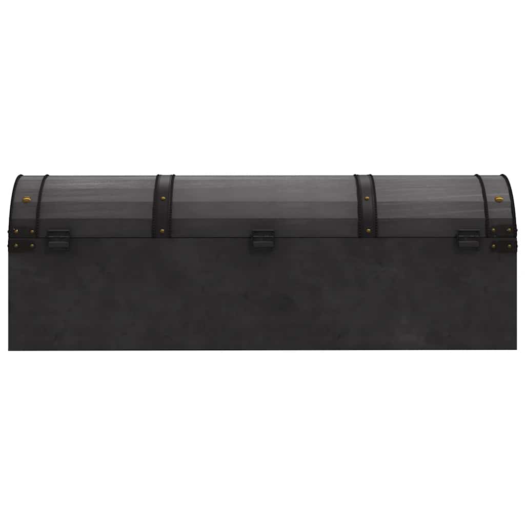 Baule in Legno Massello Stile Vintage 120x30x40 cm