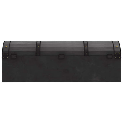 Baule in Legno Massello Stile Vintage 120x30x40 cm - homemem39