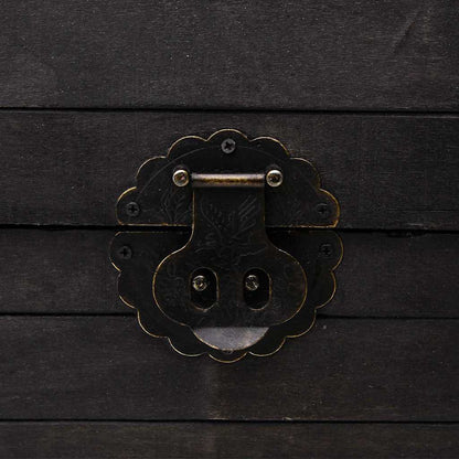 Baule in Legno Massello Stile Vintage 120x30x40 cm