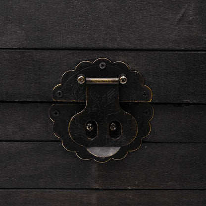 Baule in Legno Massello Stile Vintage 120x30x40 cm