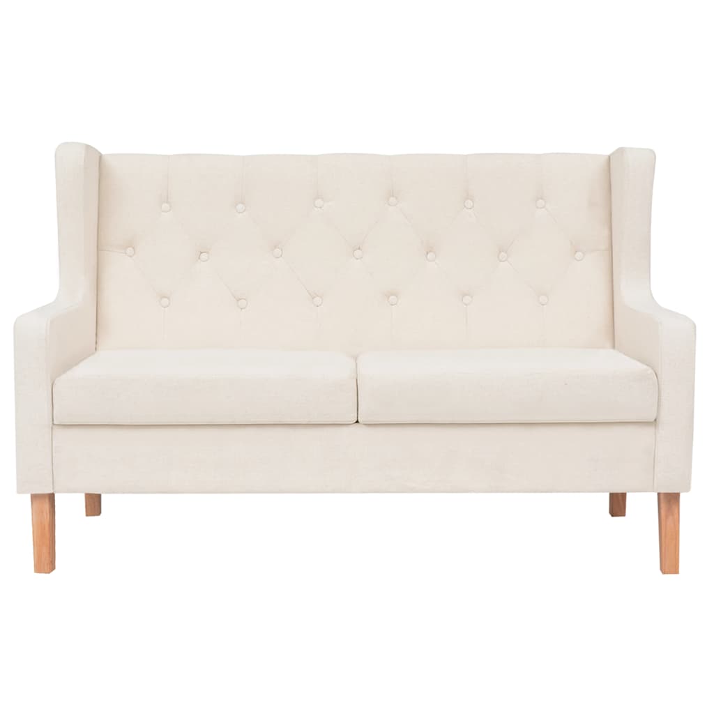 Set Divani 2 pz in Tessuto Bianco Crema | homemem39