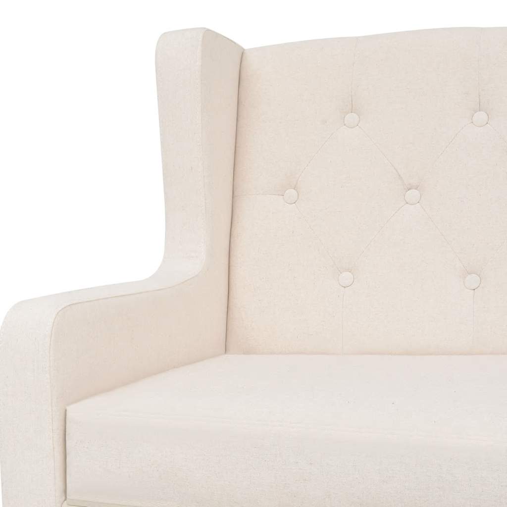 Set Divani 2 pz in Tessuto Bianco Crema | homemem39