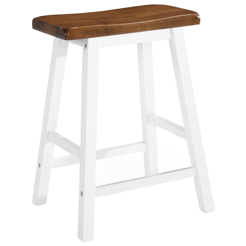 Sgabelli da Bar 2 pz in Legno Massello | homemem39