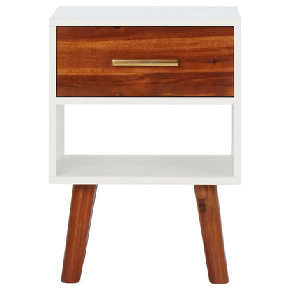 Comodino in Legno Massello di Acacia 40x30x57 cm | homemem39