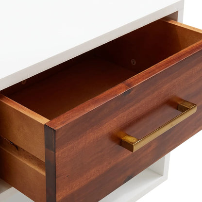 Comodino in Legno Massello di Acacia 40x30x57 cm | homemem39