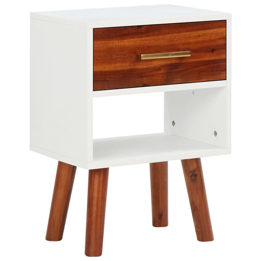 Comodini in Legno Massello di Acacia 2 pz 40x30x57 cm | homemem39