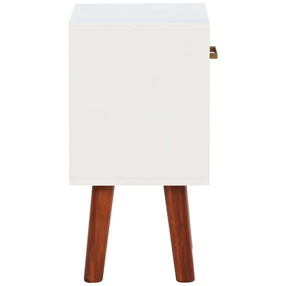 Comodini in Legno Massello di Acacia 2 pz 40x30x57 cm