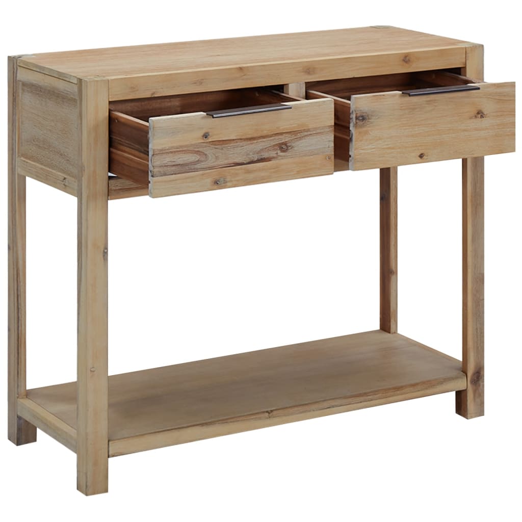 Tavolo Consolle 82x33x73 cm in Legno Massello di Acacia - homemem39