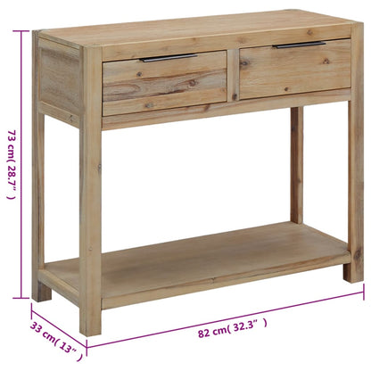 Tavolo Consolle 82x33x73 cm in Legno Massello di Acacia - homemem39
