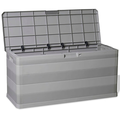 Baule da Giardino Grigio 117x45x56 cm