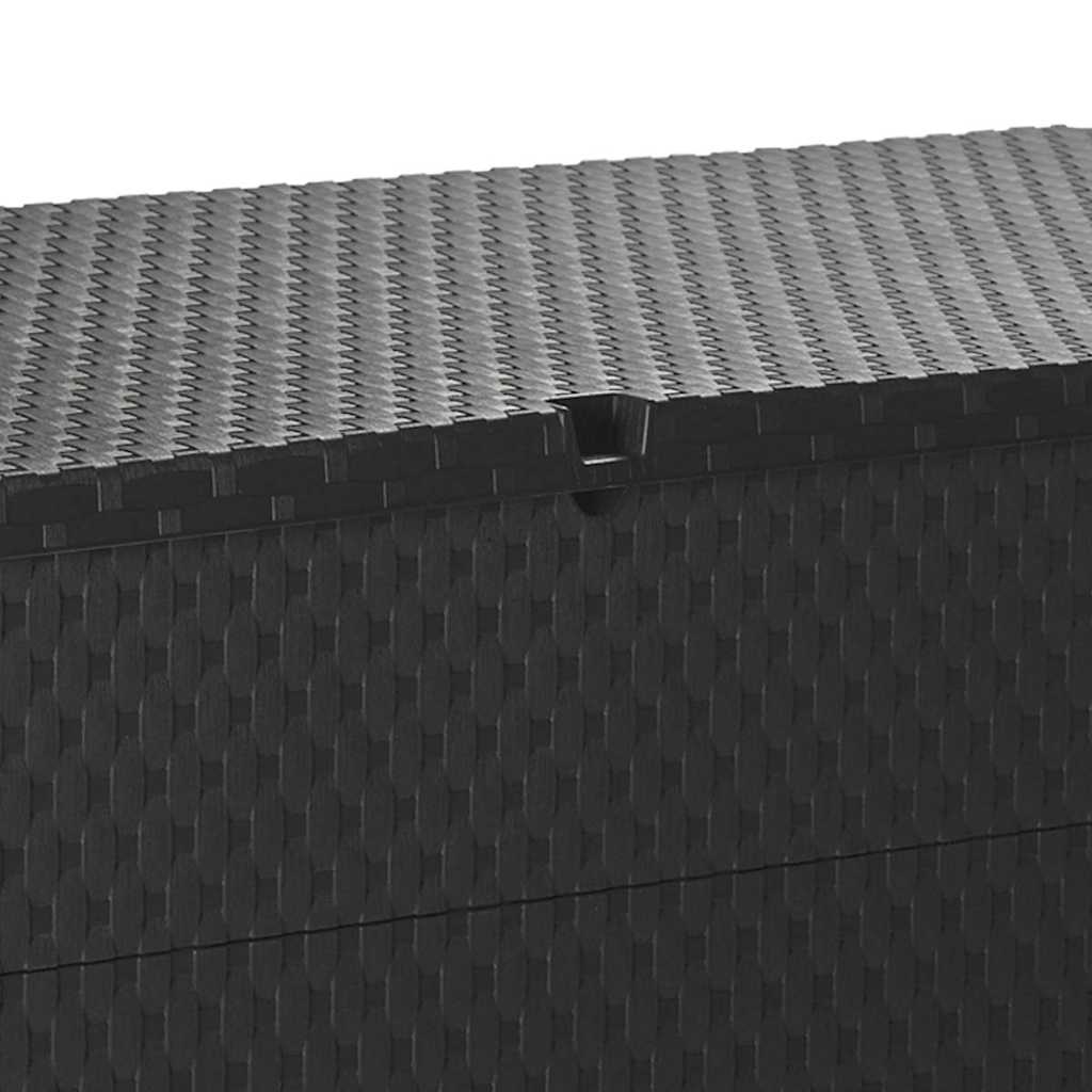 Baule da Giardino Antracite 120x56x63 cm in Rattan PP - homemem39