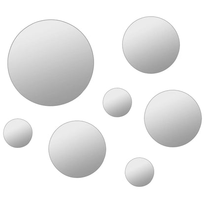 Set di Specchi da Parete 7 pz in Vetro Circolare | homemem39