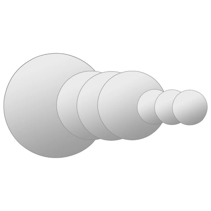 Set di Specchi da Parete 7 pz in Vetro Circolare | homemem39