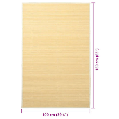 Tappeto in Bambù 100x160 cm Naturale