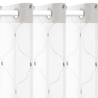 Tende 2 pcs Bianco 140 x 245 cm Poliestere