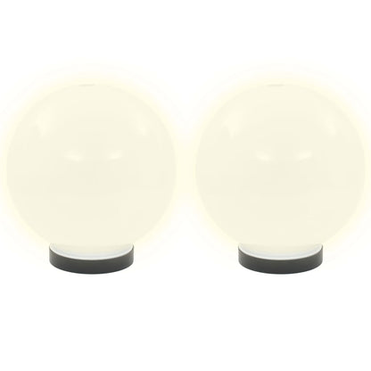 Set of 2 pcs 20 cm Spherical LED Lamps in PMMA